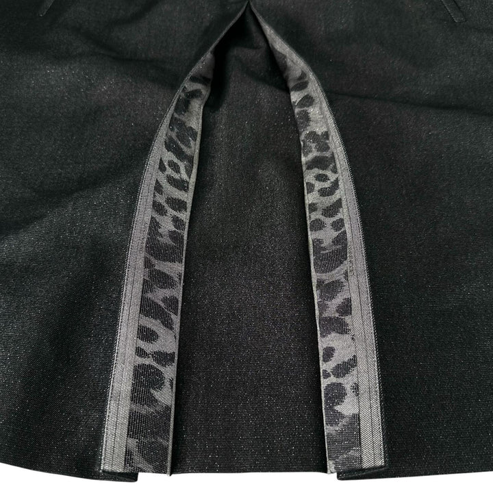 Excellent LEONARD FASHION one piece Monogram Pattern Sleeveless black silk L
