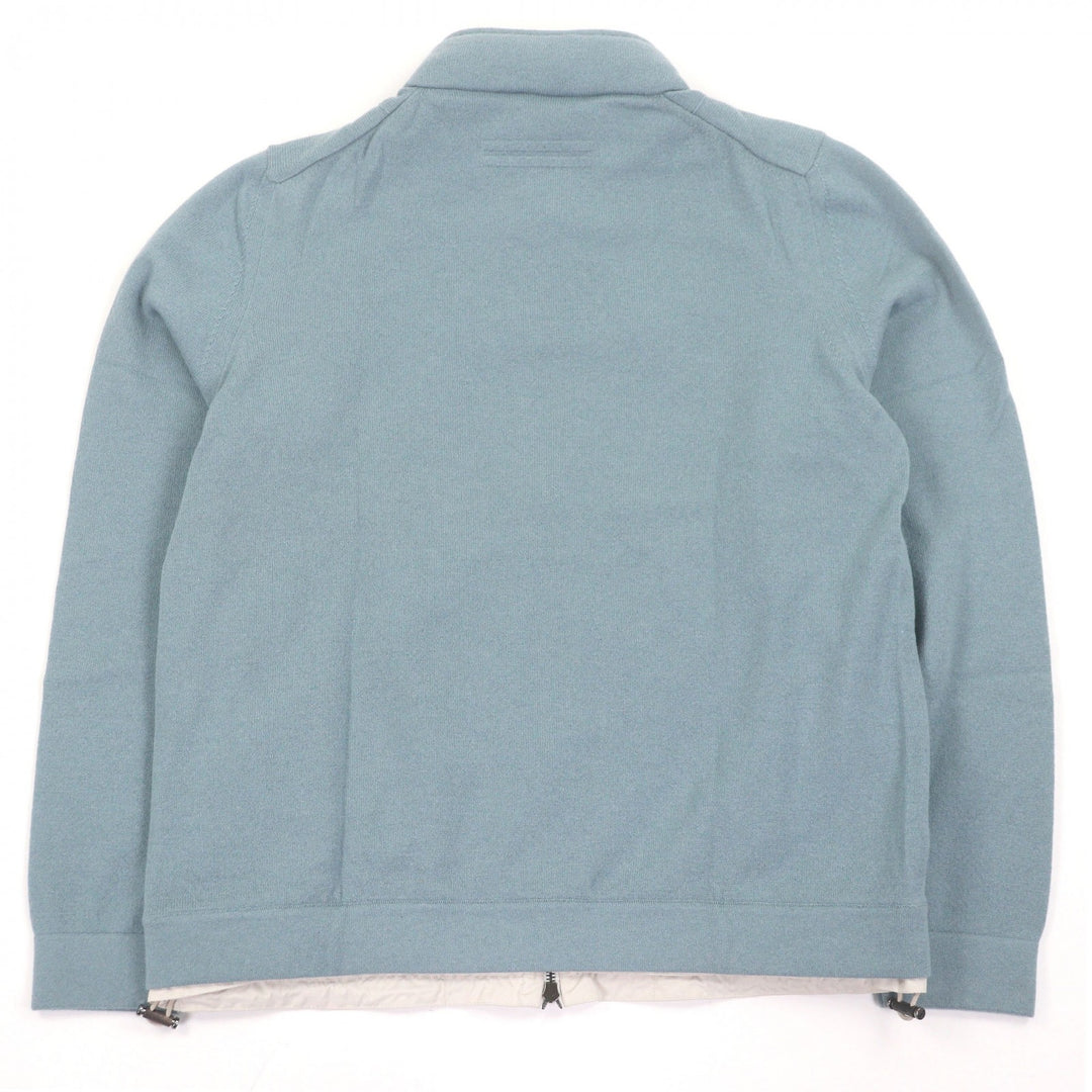 Pristine Zegna Blouson Zip up Light blue cashmere mens 48