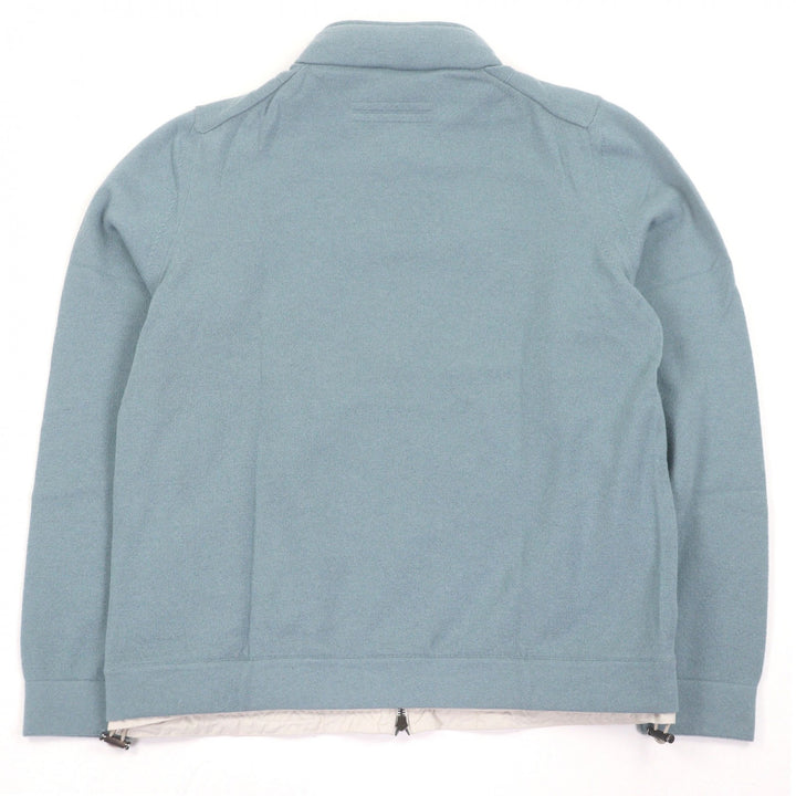 Pristine Zegna Blouson Zip up Light blue cashmere mens 48