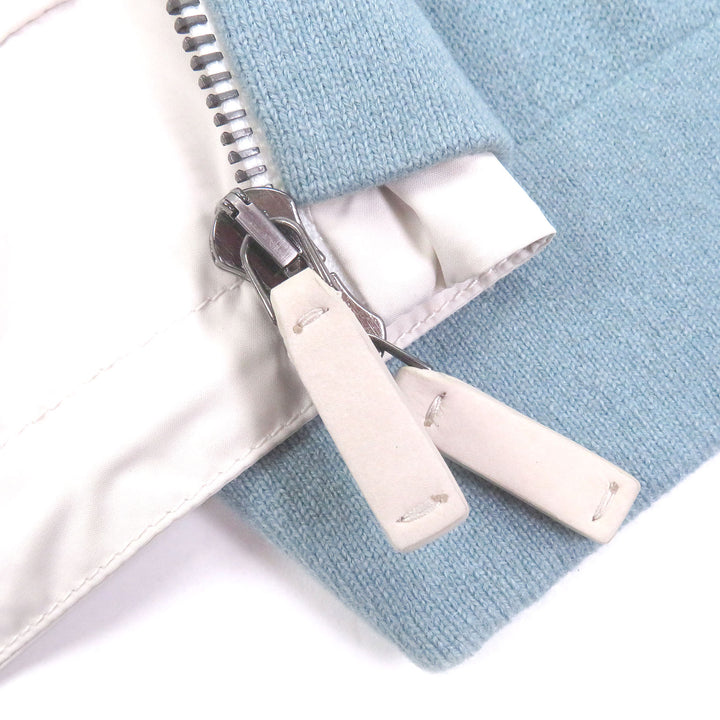 Pristine Zegna Blouson Zip up Light blue cashmere mens 48