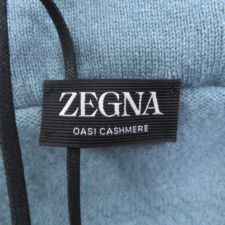 Pristine Zegna Blouson Zip up Light blue cashmere mens 48