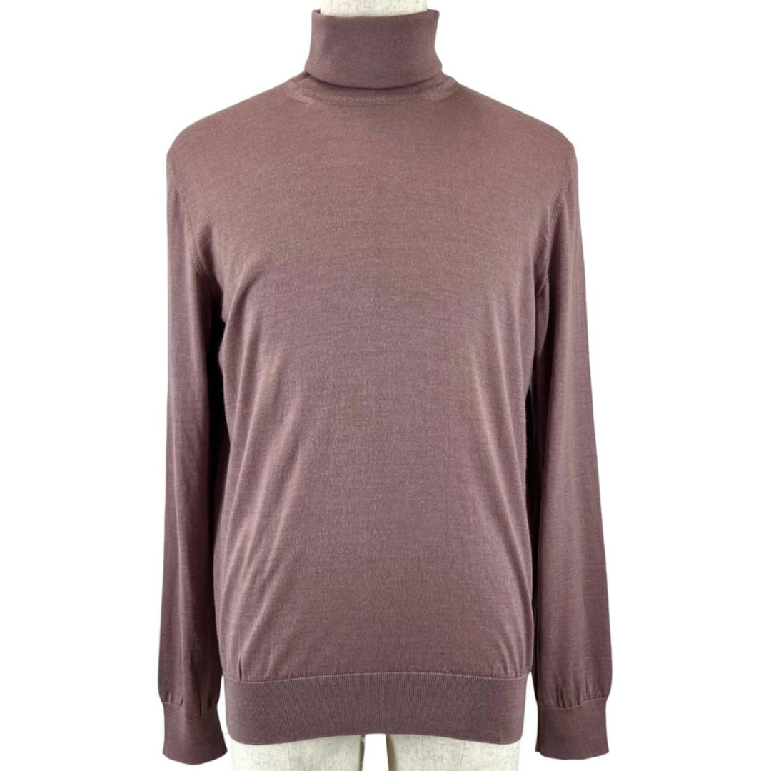Excellent Ermenegildo Zegna knit High-gauge turtleneck shirt cashmere 50