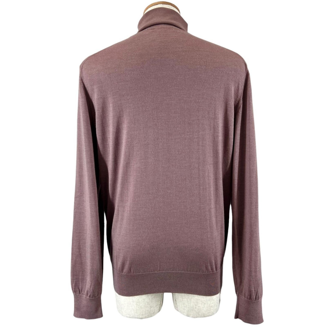 Excellent Ermenegildo Zegna knit High-gauge turtleneck shirt cashmere 50