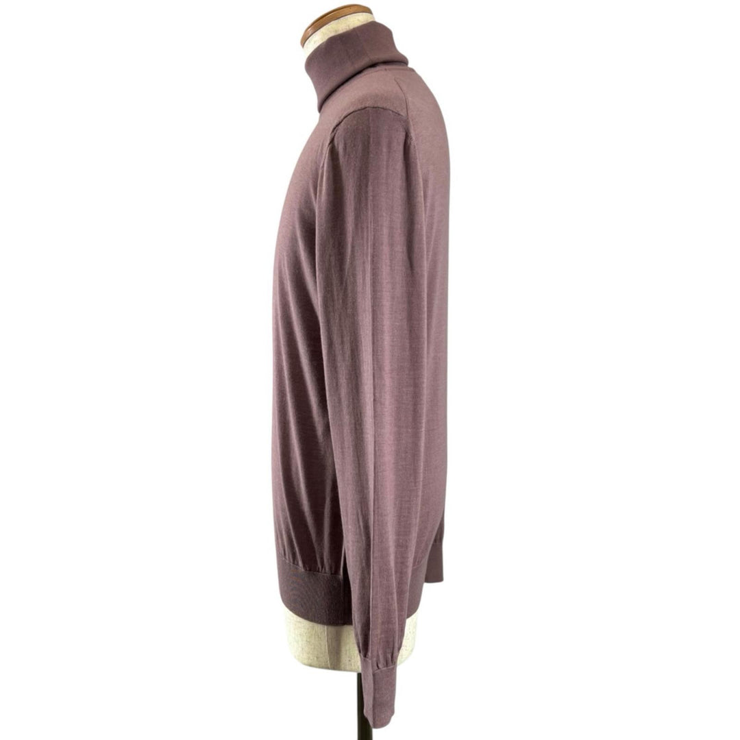 Excellent Ermenegildo Zegna knit High-gauge turtleneck shirt cashmere 50