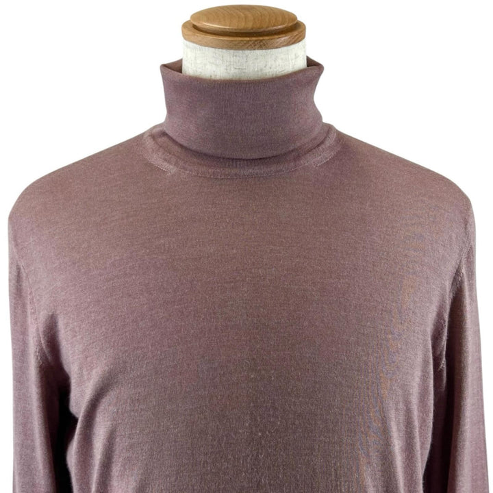Excellent Ermenegildo Zegna knit High-gauge turtleneck shirt cashmere 50