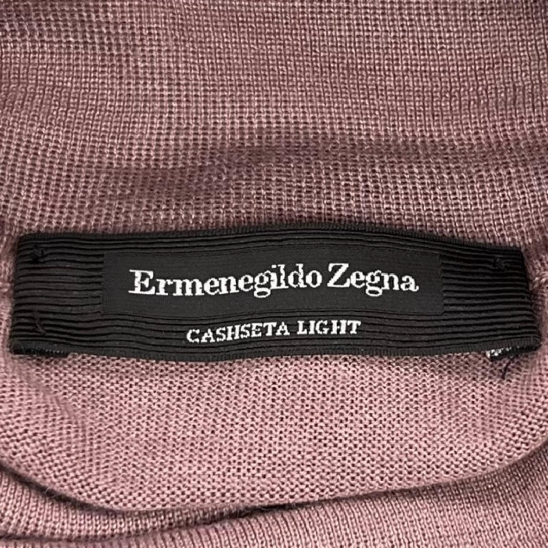 Excellent Ermenegildo Zegna knit High-gauge turtleneck shirt cashmere 50