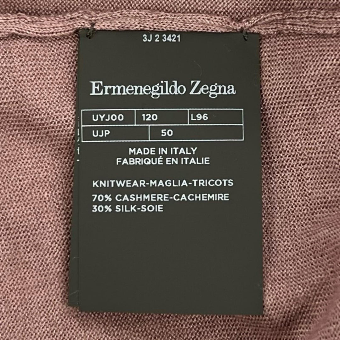 Excellent Ermenegildo Zegna knit High-gauge turtleneck shirt cashmere 50