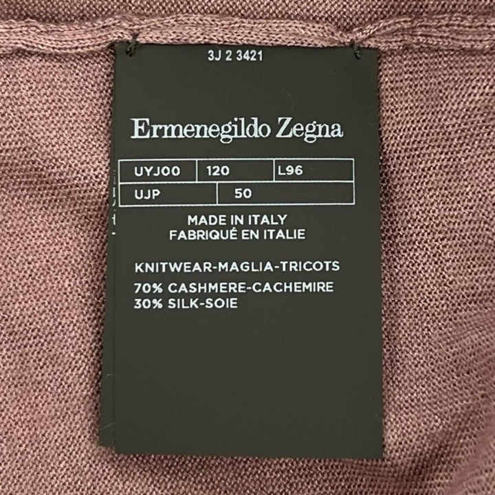 Excellent Ermenegildo Zegna knit High-gauge turtleneck shirt cashmere 50