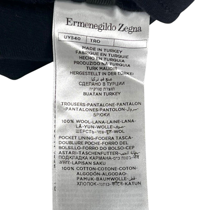 Excellent Ermenegildo Zegna Pants High performance leather accents, pleated Navy