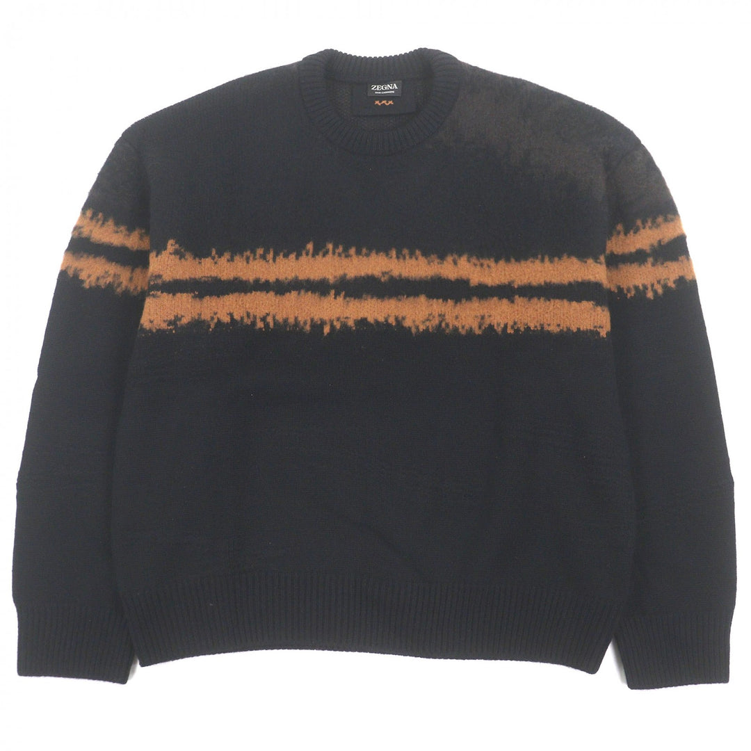 Excellent Zegna sweater Oasi Cashmere black cashmere mens 48