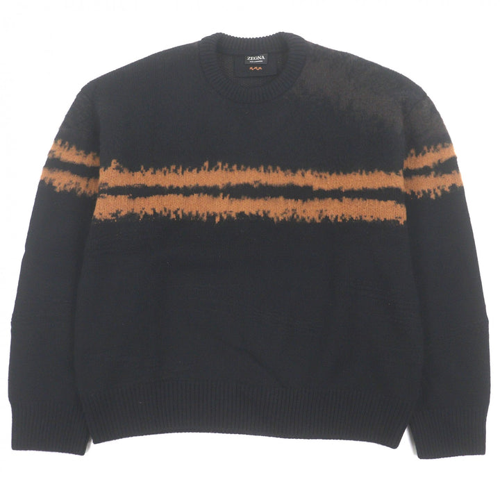 Excellent Zegna sweater Oasi Cashmere black cashmere mens 48