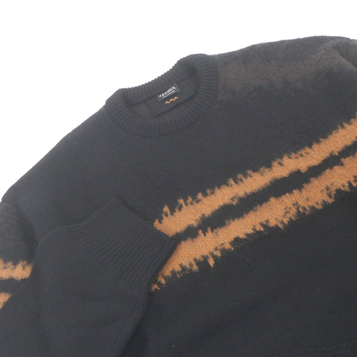 Excellent Zegna sweater Oasi Cashmere black cashmere mens 48