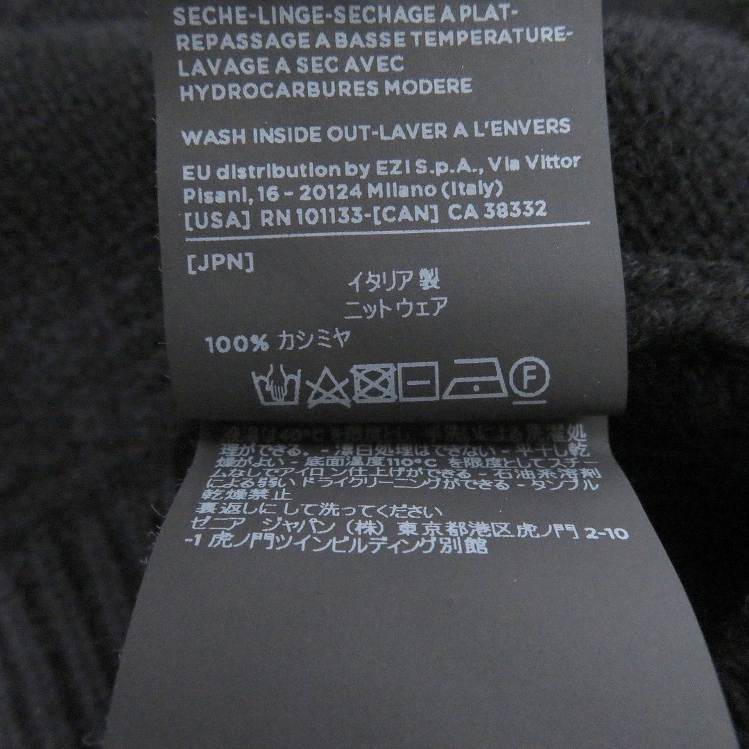 Excellent Zegna sweater Oasi Cashmere black cashmere mens 48