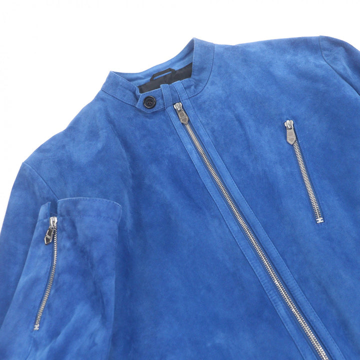 Great HERMES leather jacket COMMANDE PARTICULIERE Custom-made H logo zip