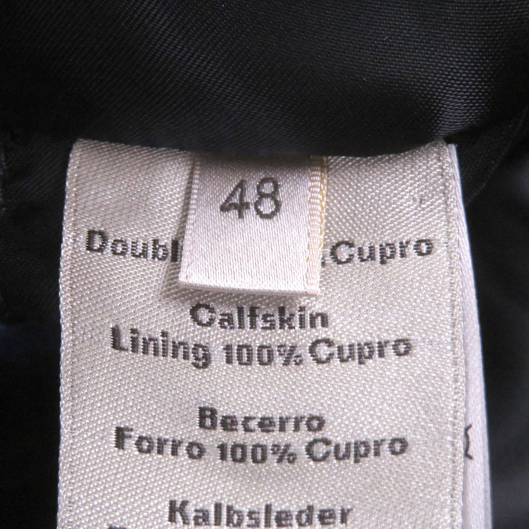 Great HERMES leather jacket COMMANDE PARTICULIERE Custom-made H logo zip