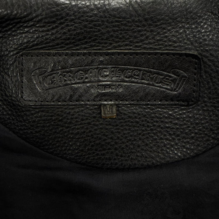 Very Good CHROME HEARTS Leather jacket JJ DEAN2 black Cowhide mens M