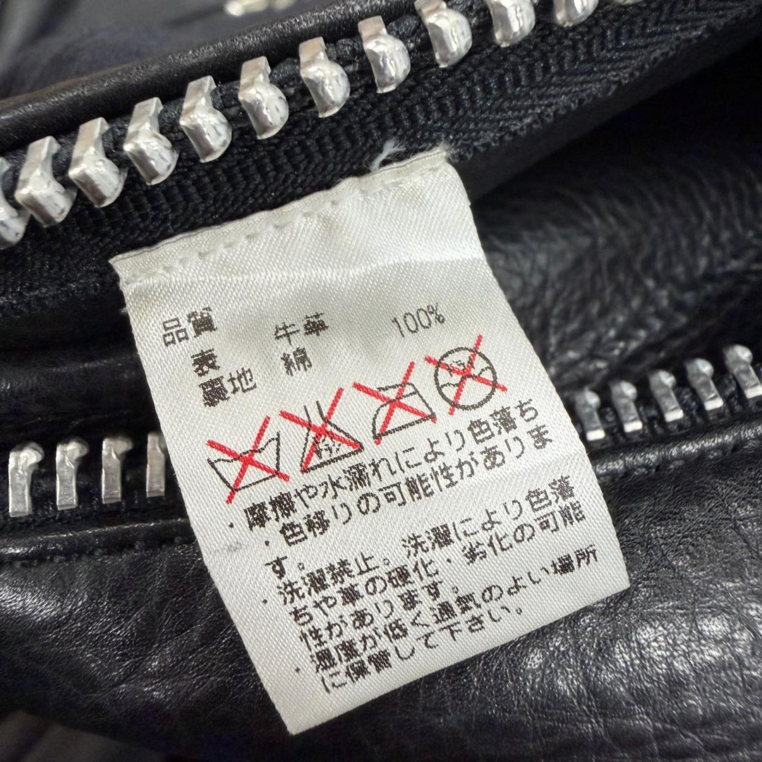 Very Good CHROME HEARTS Leather jacket JJ DEAN2 black Cowhide mens M