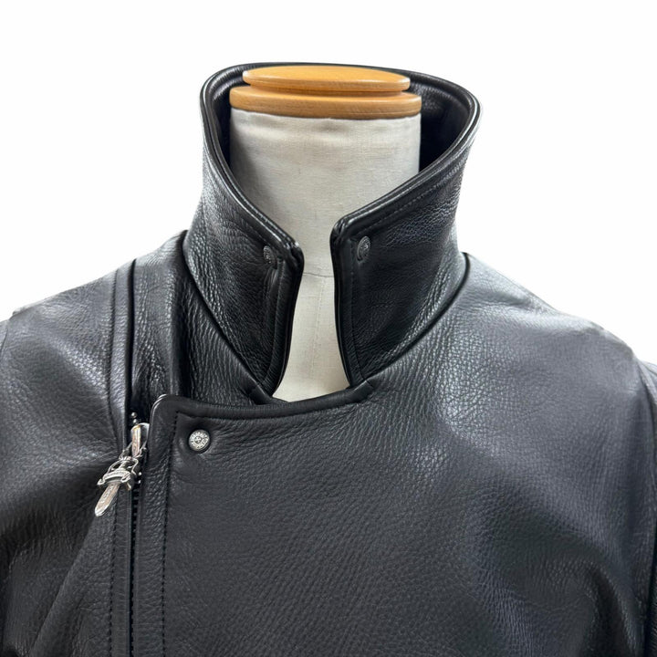 Very Good CHROME HEARTS Leather jacket JJ DEAN2 black Cowhide mens M
