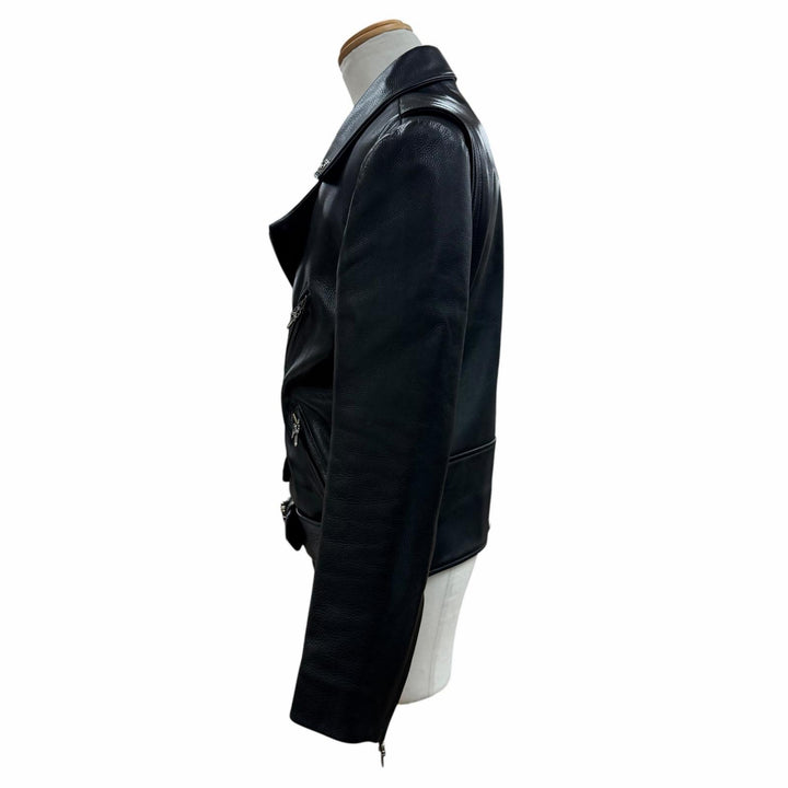 Very Good CHROME HEARTS Leather jacket JJ DEAN2 black Cowhide mens M