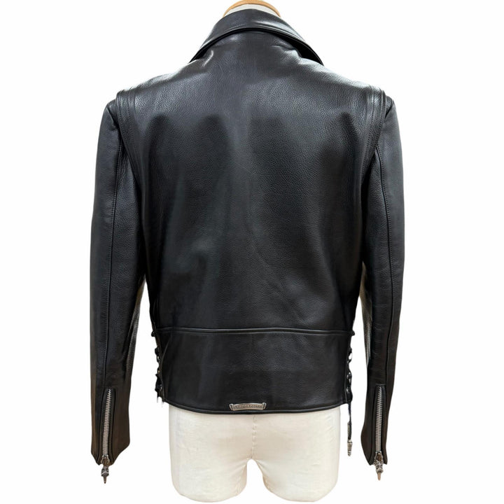 Very Good CHROME HEARTS Leather jacket JJ DEAN2 black Cowhide mens M