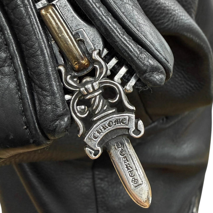 Very Good CHROME HEARTS Leather jacket JJ DEAN2 black Cowhide mens M