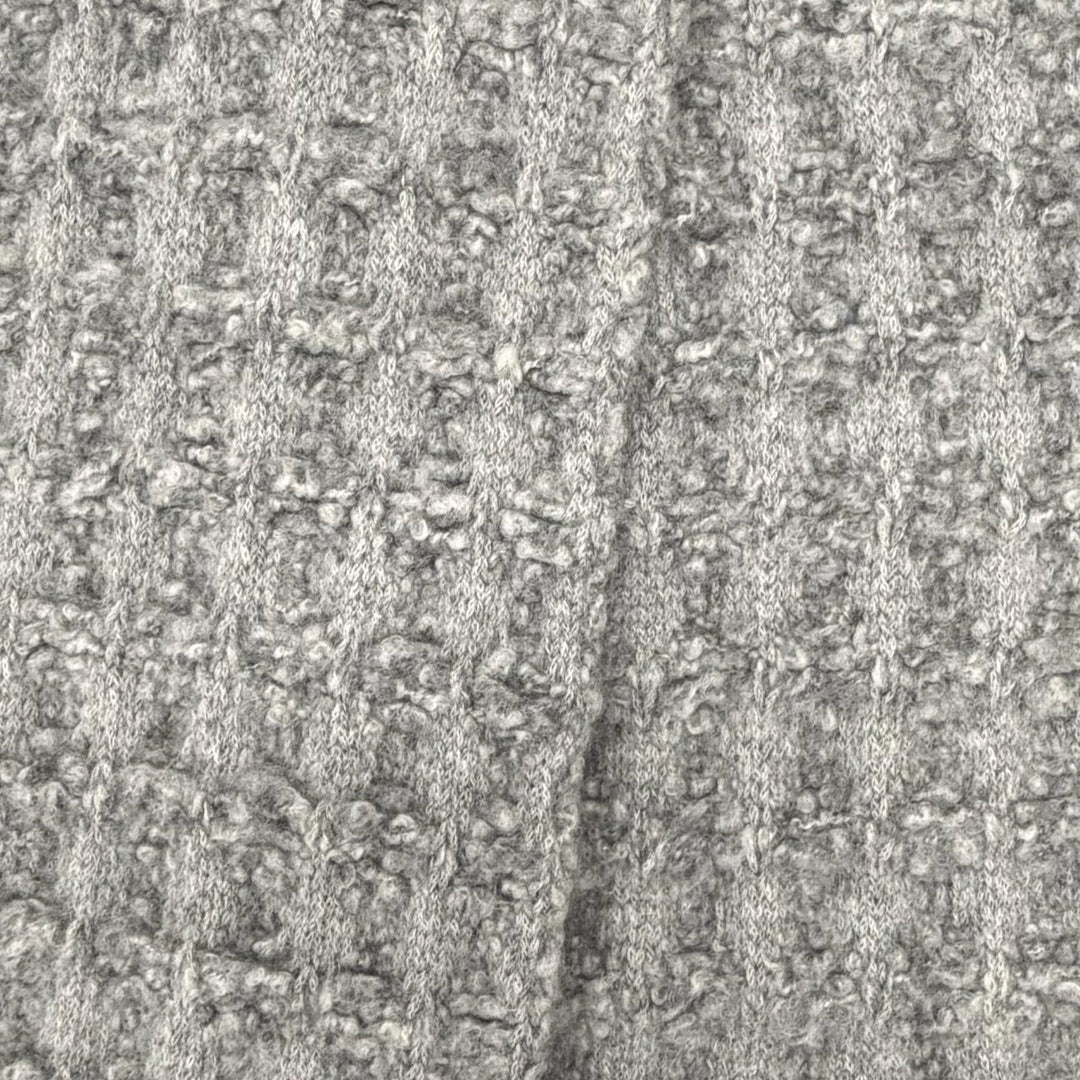 Great CHANEL Scarf gray cashmere Women 17B