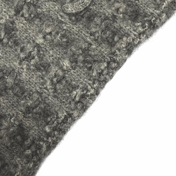 Great CHANEL Scarf gray cashmere Women 17B