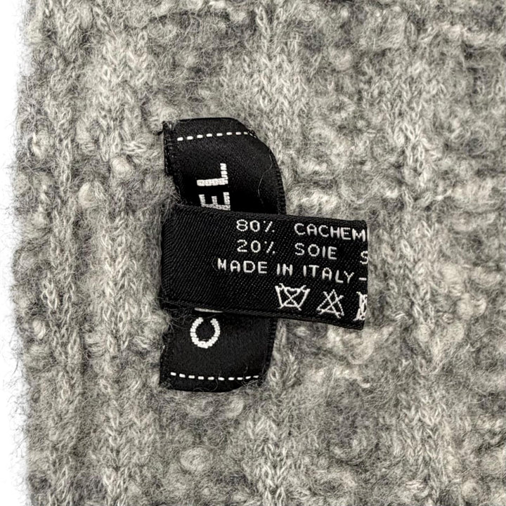 Great CHANEL Scarf gray cashmere Women 17B