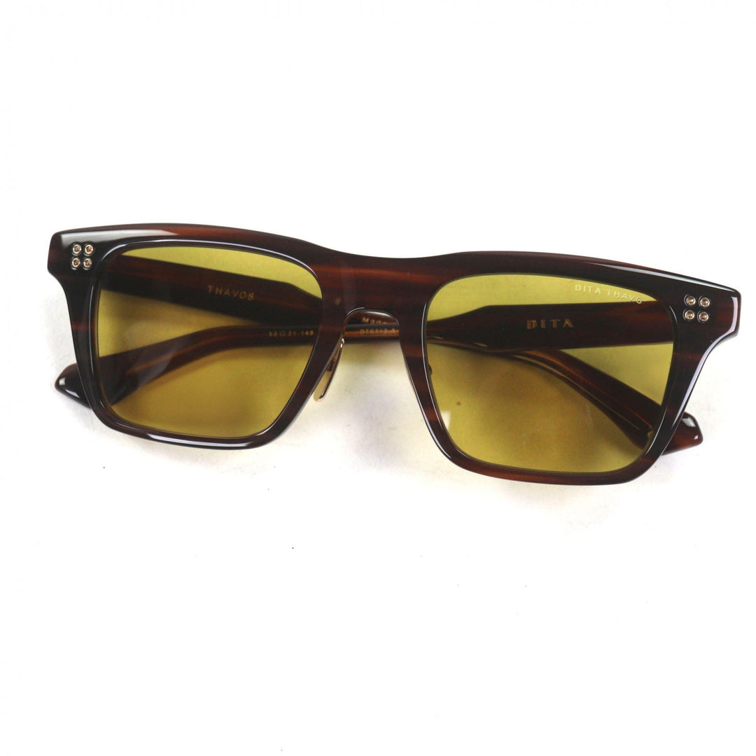 Excellent DITA sunglasses THAVOS Wellington Marble Clear brown mens DTS713