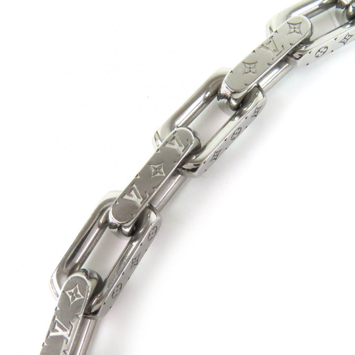 Great LOUIS VUITTON Necklace Collier Chain Monogram Necklace Silver M00307