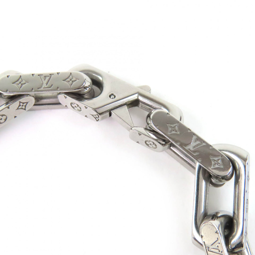 Great LOUIS VUITTON Necklace Collier Chain Monogram Necklace Silver M00307