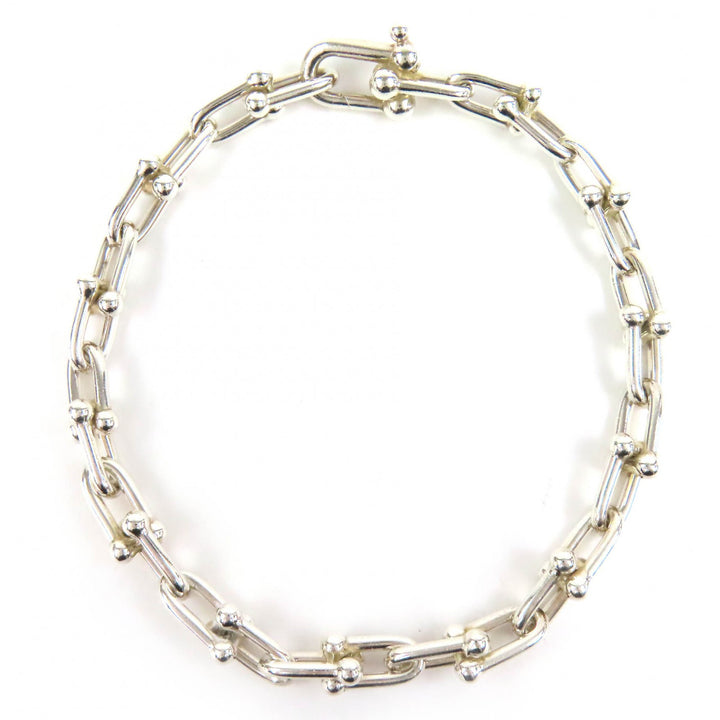Great TIFFANY&Co. bracelet Small Link Bracelet 26 frames Silver AG925 mens