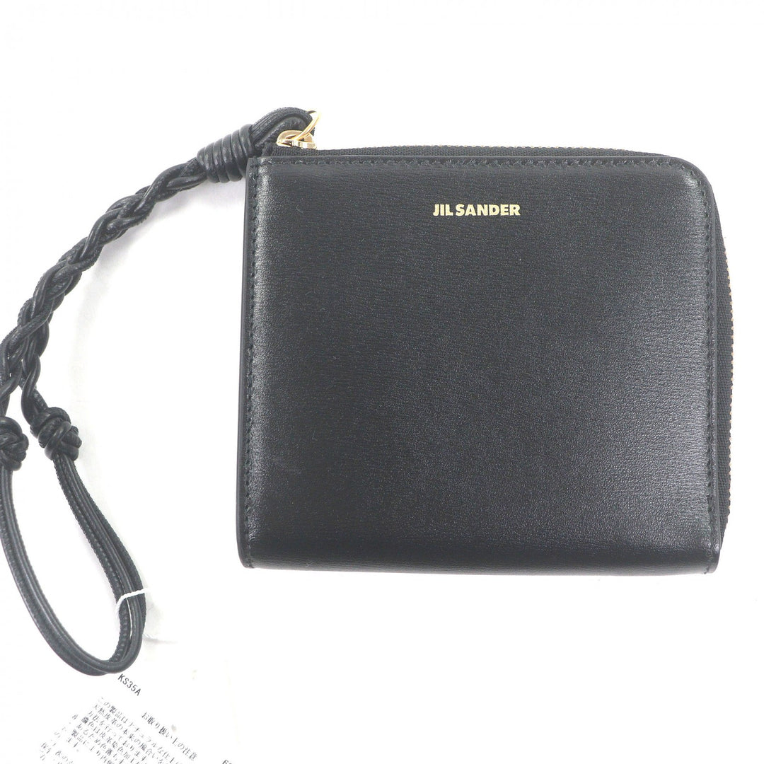 Pristine JIL SANDER Card Case CREDIT CARD PURSE TANGLE Compact wallet black