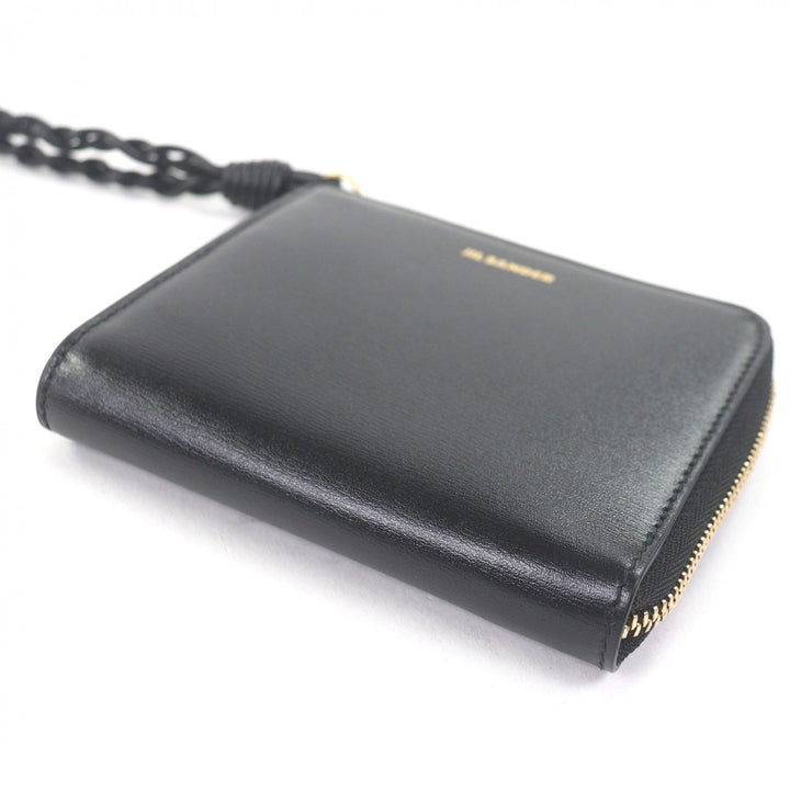 Pristine JIL SANDER Card Case CREDIT CARD PURSE TANGLE Compact wallet black