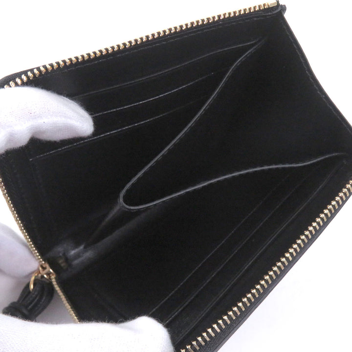 Pristine JIL SANDER Card Case CREDIT CARD PURSE TANGLE Compact wallet black