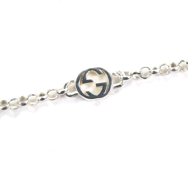 Excellent GUCCI Necklace Double G Key Chain Silver AG925 Women 627757