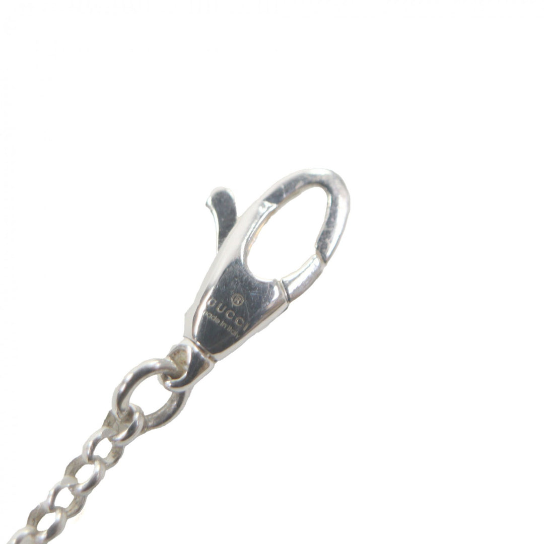 Excellent GUCCI Necklace Double G Key Chain Silver AG925 Women 627757