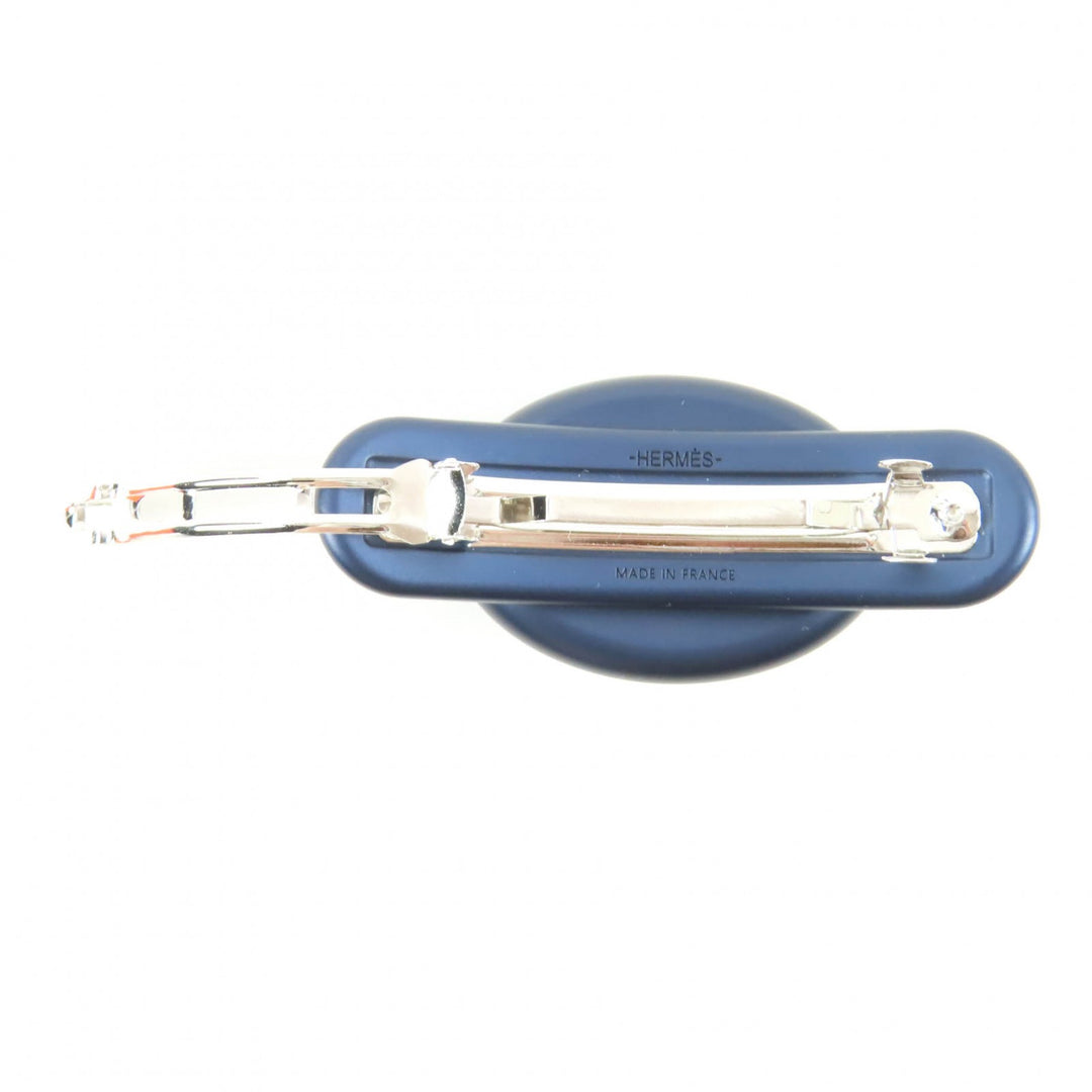 Pristine HERMES Valletta Tori Mayon PM ChÃ©ne Dunkel Navy aluminum Women