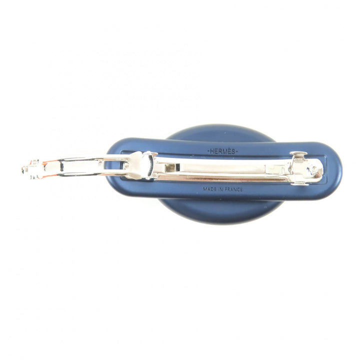 Pristine HERMES Valletta Tori Mayon PM ChÃ©ne Dunkel Navy aluminum Women