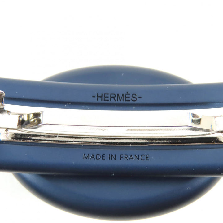 Pristine HERMES Valletta Tori Mayon PM ChÃ©ne Dunkel Navy aluminum Women