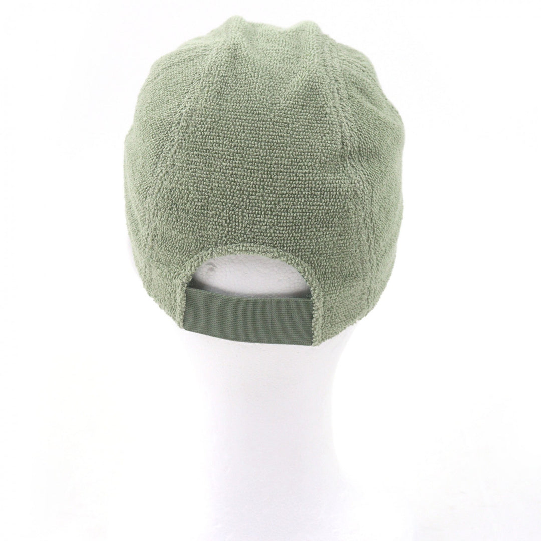 Excellent HERMES cap Davis Pile ground green cotton mens M