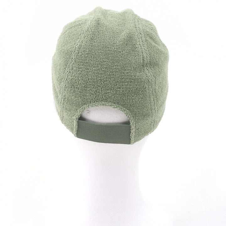 Excellent HERMES cap Davis Pile ground green cotton mens M