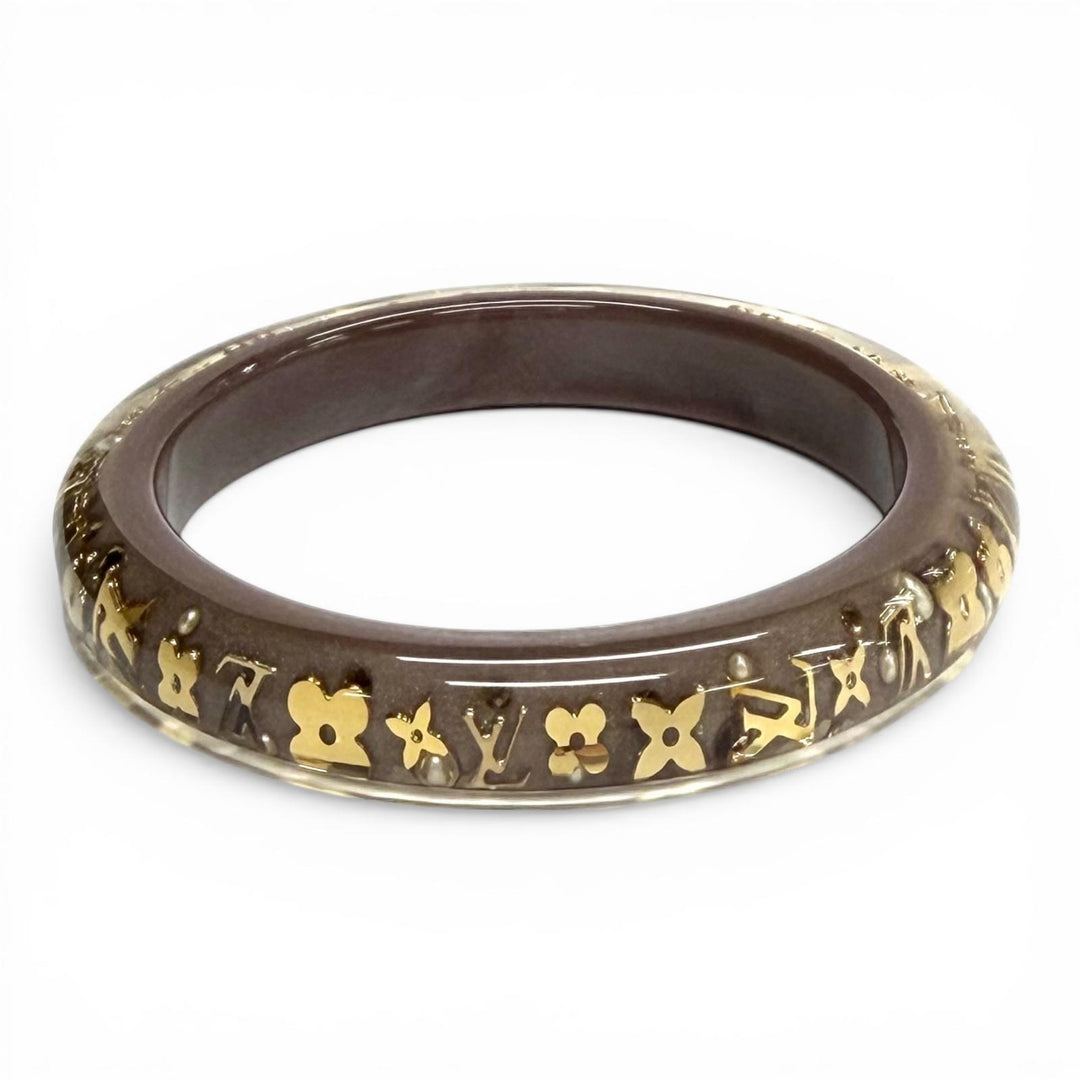 Excellent LOUIS VUITTON Bangle Brasserie Unclosure TPM Clear brown Women M65867