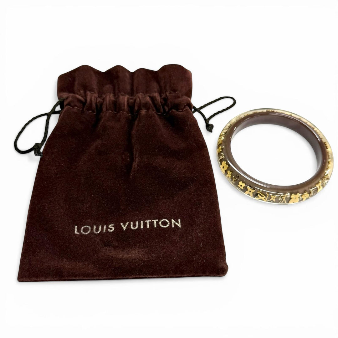Excellent LOUIS VUITTON Bangle Brasserie Unclosure TPM Clear brown Women M65867