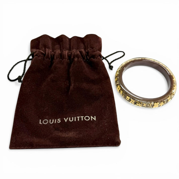 Excellent LOUIS VUITTON Bangle Brasserie Unclosure TPM Clear brown Women M65867