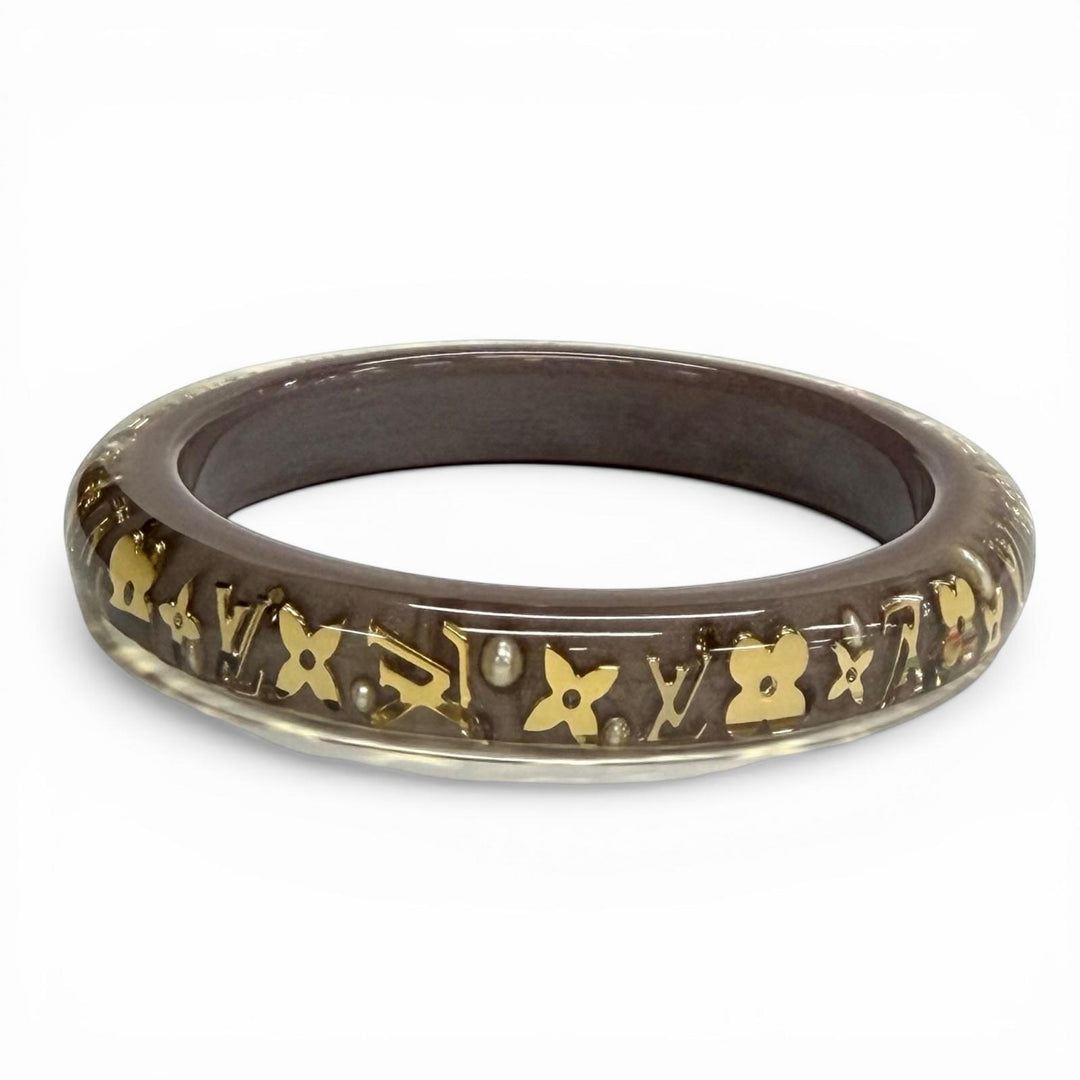 Excellent LOUIS VUITTON Bangle Brasserie Unclosure TPM Clear brown Women M65867
