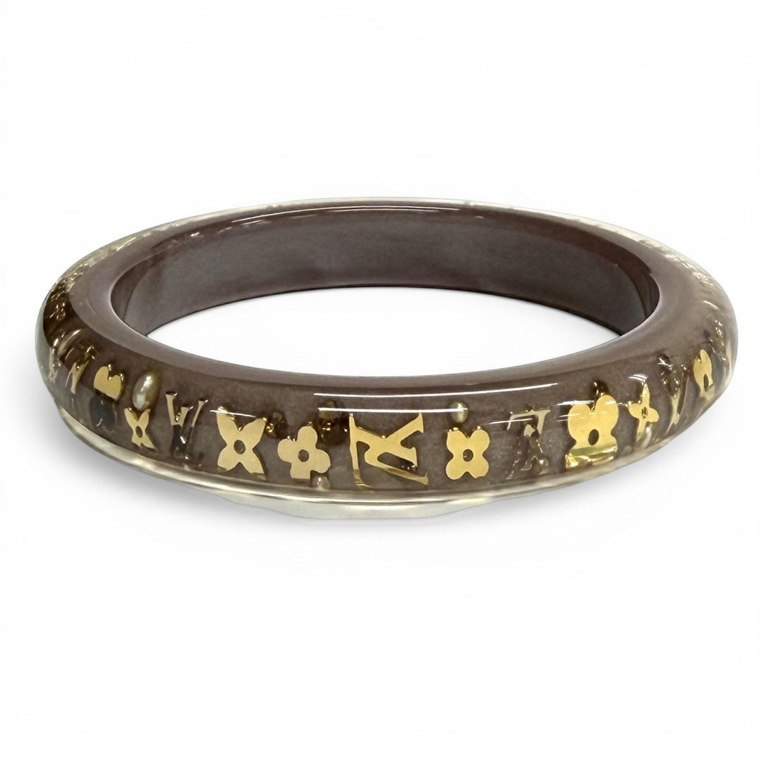 Excellent LOUIS VUITTON Bangle Brasserie Unclosure TPM Clear brown Women M65867