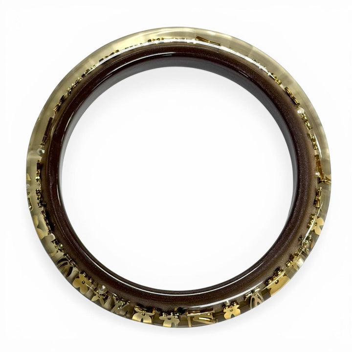 Excellent LOUIS VUITTON Bangle Brasserie Unclosure TPM Clear brown Women M65867