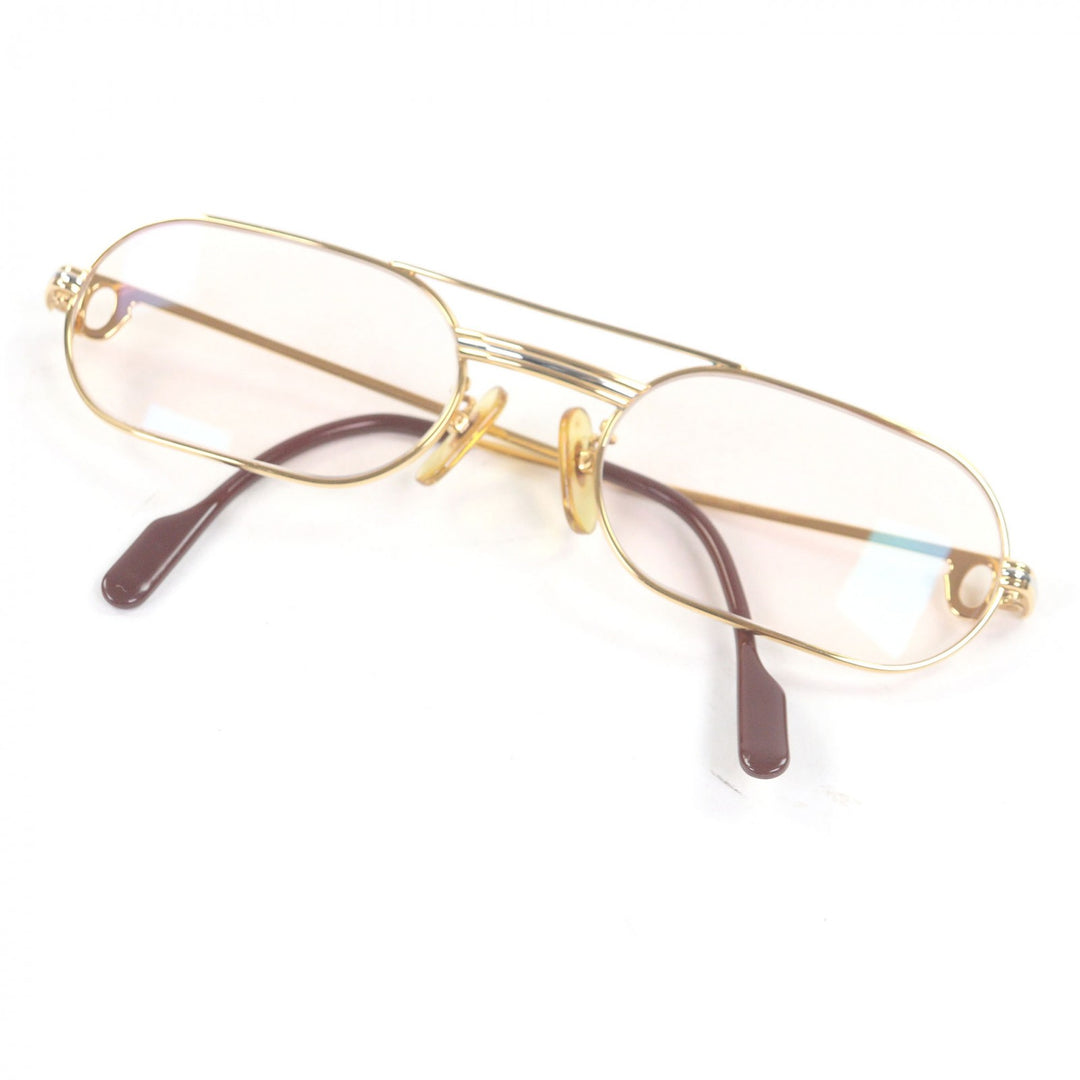 Very Good Cartier Glasses Trinity Two Bridges gold mens