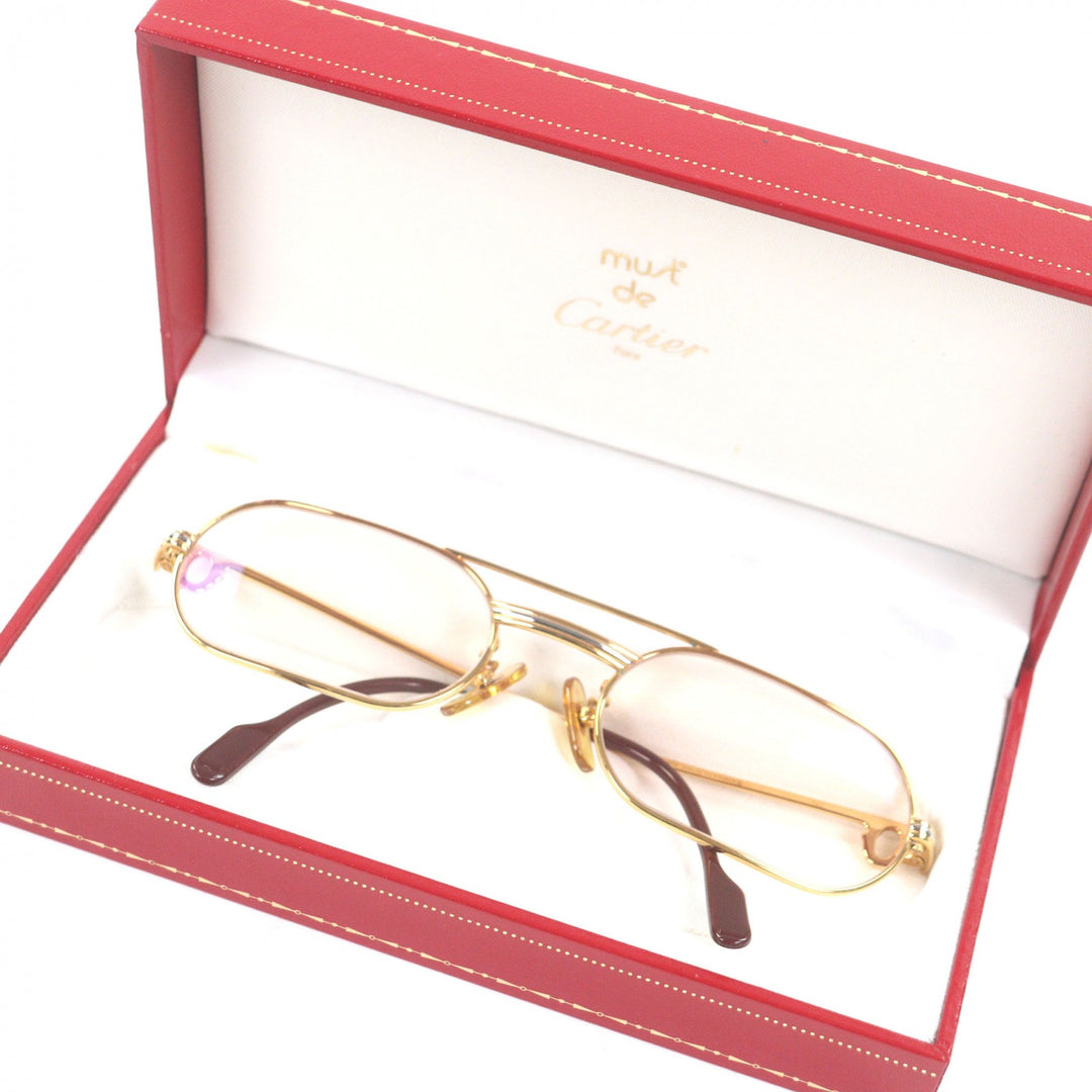 Very Good Cartier Glasses Trinity Two Bridges gold mens